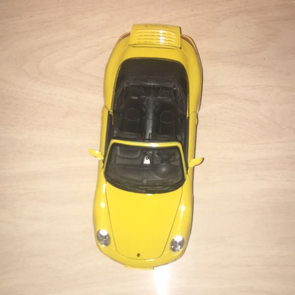 Yellow Convertible Porsche 911 Camera Cabriolet